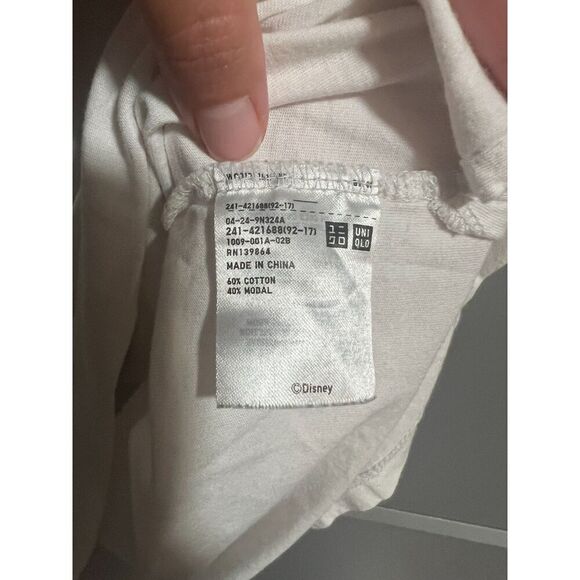 Uniqlo x The Lion King Womens Oversize T-Shirt Pocket White Size Small - Picture 5 of 5